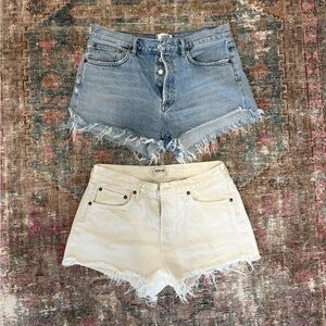 AGOLDE Parker cut off denim shorts - two pairs - size 29